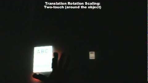 XNT technique for manipulation of 2D objects on multi-touch surfaces