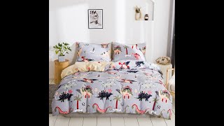 Cartoon Dinosaurs Kids Duvet Cover Sets Bedding Sets Unboxing Beddingmoon