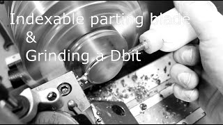 Indexable parting blade and dbit grinding