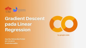Gradient Descent pada Linear Regression menggunakan Google Colab