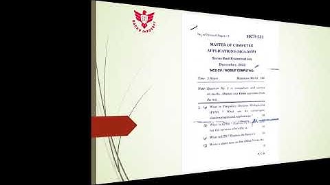 MCS 231 Question Paper | Mobile Computing  | TEE DEC 2022