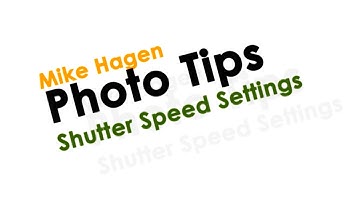 Nikon Camera Shutter Speed Settings