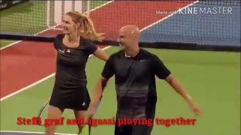 Steffi Graf Playing with Her Husband Andre Agassi - Fun Over Loaded