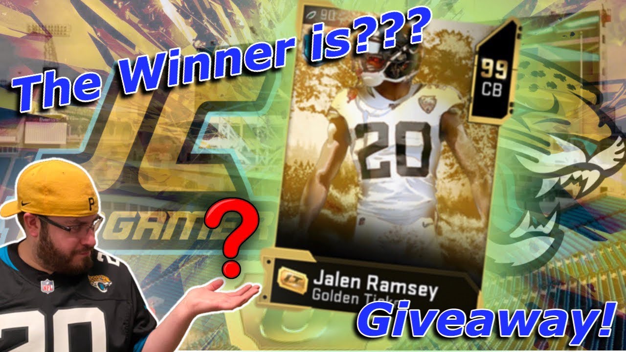 The Winner Is??? GOLDEN TICKET JALEN RAMSEY GIVEAWAY!! Madden 20