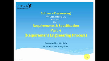 Software Engineering - Requirements Engineering Process, Part I