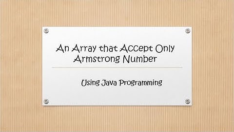 #code_skilling This Video Shows an array accept only ArmStrong number in Java Programming Language.