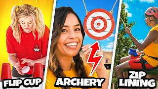 Spicy Flip Cup + Zipline + Archery ft. EVERYONE | Camp Triathlon