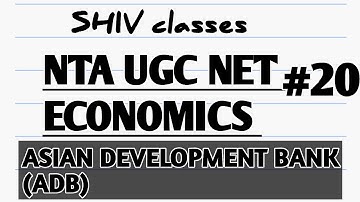 Asian Development Bank(ADB)||UGC NET ECONOMICS||by Shivangi Bhatt @SHIVclasseseconomics