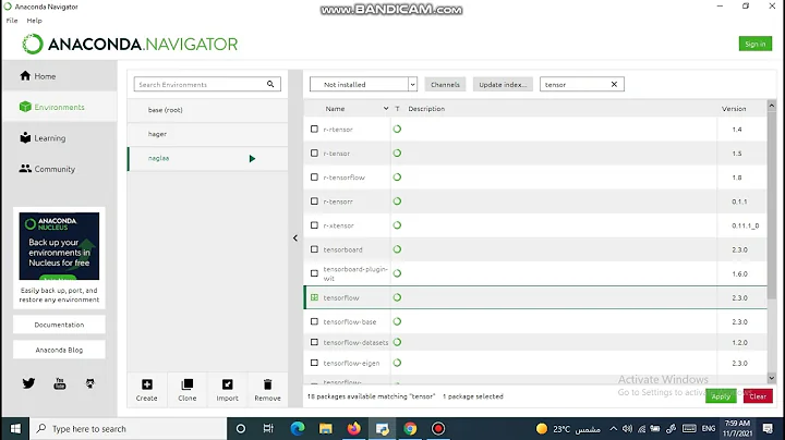 Install Tensorflow on  Anaconda Python