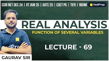 Real Analysis | Function of Several Variables | CSIR NET | IIT JAM | GATE | CUET PG | Lec-69