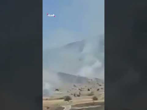 مراسلة الحدث لانا كلغاصي حريق كبير في الجولان بعد إطلاق رشقة صاروخية من لبنان
