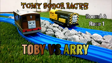 Tomy Sodor Races Round 4 Race 1: Toby vs Arry