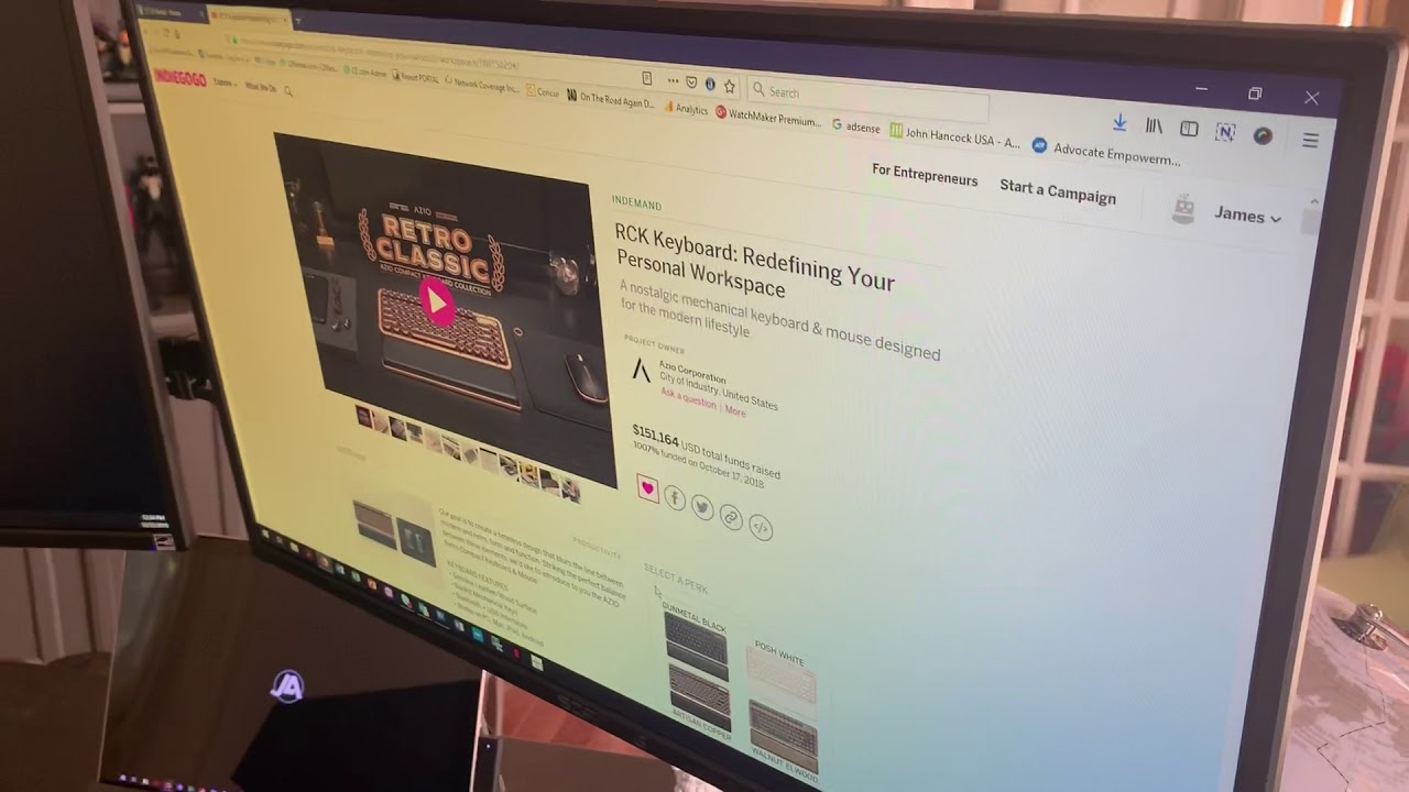 Azio Retro Classic Compact Mechanical Vintage Bluetooth Keyboard