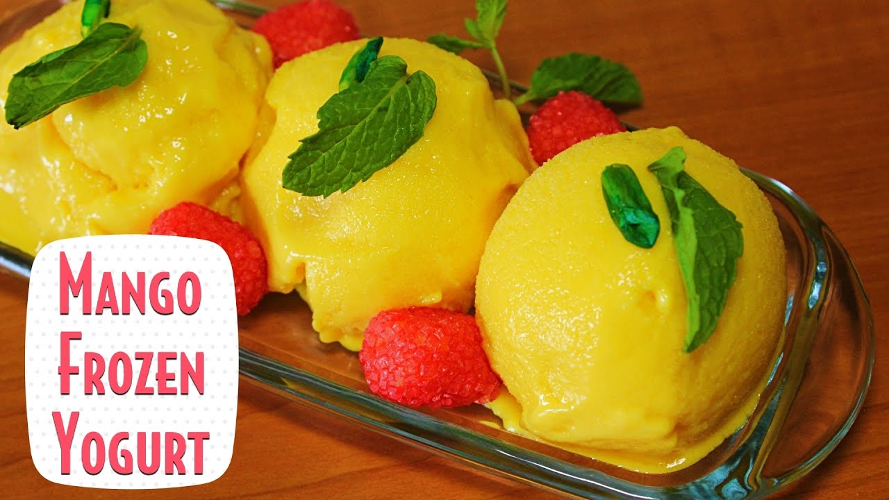 Mango Frozen Yogurt Recipe | Easy Homemade Fruit Yogurt | Healthy Dessert Recipe | Kanak