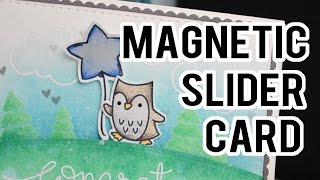 Magnetic Slider Baby Card ft. Lawn Fawn & Polychromos colouring pencils