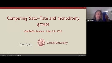 David Zywina, Computing Sato-Tate and monodromy groups.