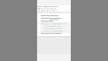 Cuboid Coordinates with List Comprehensions – One-Liner Version #HackerRank #OneLiner #ListComprehe