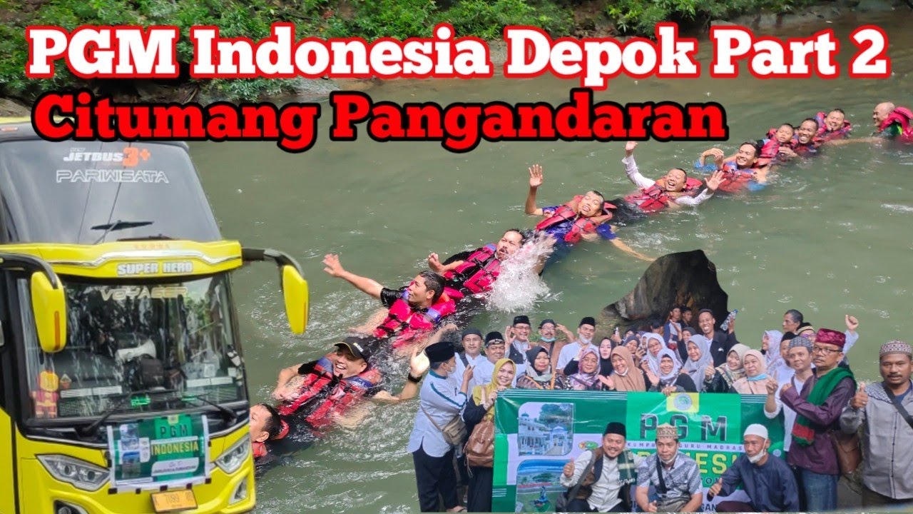 Bus Pariwisata Mewah Trip Pamijahan ke Body Rafting Citumang Pangandaran