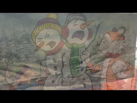 LIVE: MiMo, Mike Mozart painting Calvin and Hobbes into a vintage painting!