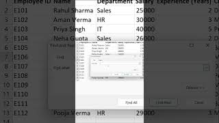 Find &amp; Replace || Excel Tricks #shorts #ytshorts
