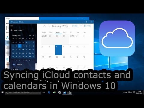 Syncing iCloud contacts and calendars in Windows 10