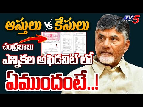 జగన్ ఇచ్చిన ఆస్థి.. | Chandrababu Election Affidavit EXPLAINED | Properties and Cases | TV5 News - TV5NEWS