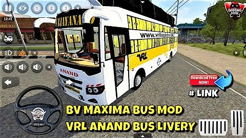 Bus Simulator Indonesia ~ Prakash Built BV Maxima Bus Mod - VRL Bus Livery Android Gameplay FHD #497