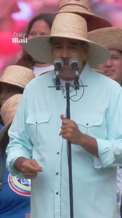 Maduro sings 'Don't Worry, Be Happy' during a rally