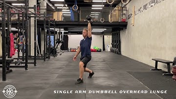 Single Arm Dumbbell Overhead Lunge