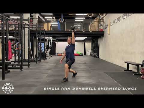 Single Arm Dumbbell Overhead Lunge