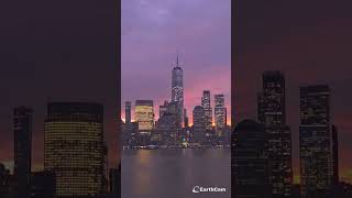 #shorts Fiery sunrise over New York City