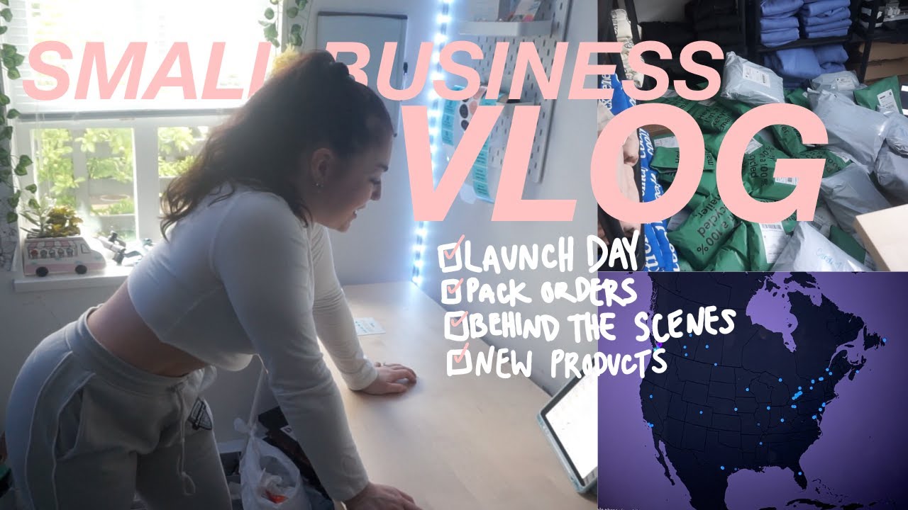 LAUNCH DAY VLOG | 48 hrs running my small business - YouTube