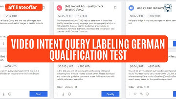 UHRS TRAINING. VIDEO INTENT QUERY LABELING GERMAN Qualification. UHRS Hitapps. Make Money Online