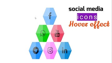 creative social media icon Hover effects using HTML and CSS only