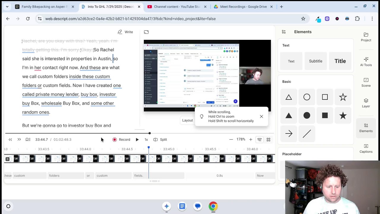 editing intro to gohighlevel real estate 7/29/2025