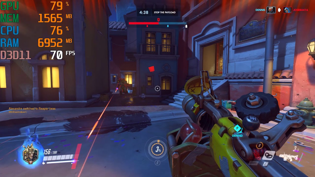 Overwatch - i5-2500, 8GB RAM, 4GB GTX 780 - High Settings 1080P
