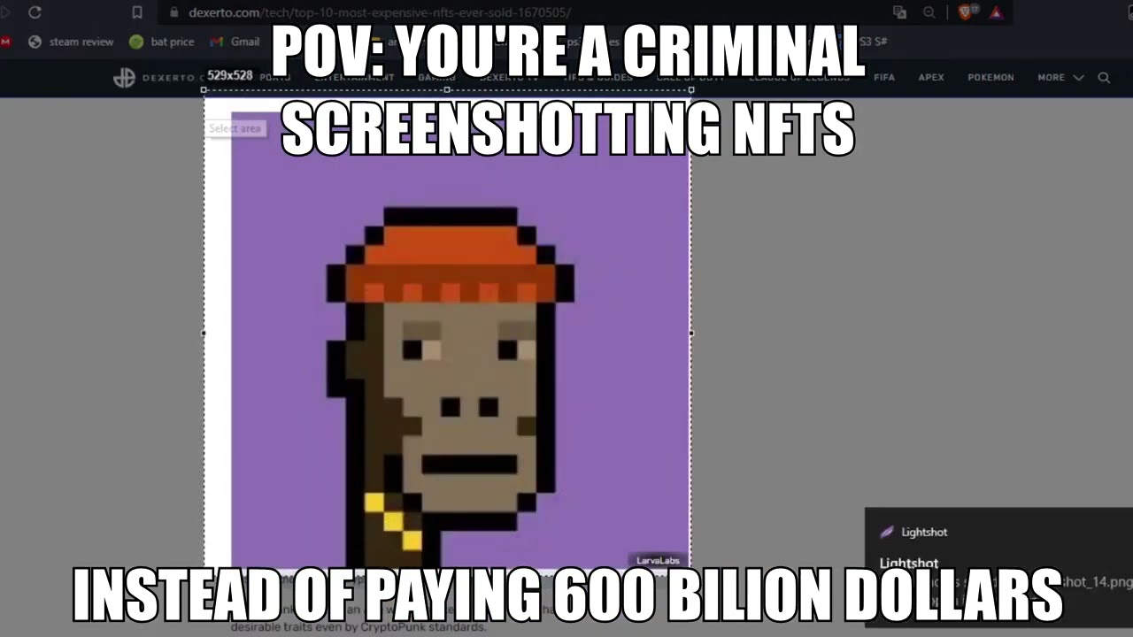 NFT owners when you screenshot heir NFT