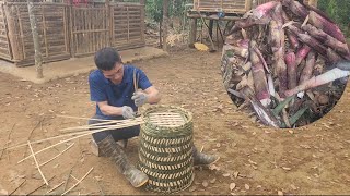 How to make ethnic bamboo baskets - Go to the forest to find bamboo shoots and cook