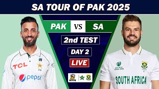 PAKISTAN vs SOUTH AFRICA 2nd TEST DAY 2 MATCH LIVE | PAK vs SA CRICKET MATCH LIVE COMMENTARY