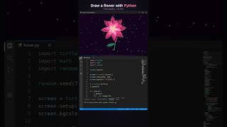 Full Draw a Flower with Python Turtle in 92 Lines 🌸 #shorts Guide