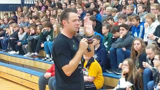 Mr. Peace Speaking at Hartland Middle School in Hartland, Michigan