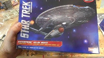 POLAR LIGHTS STAR TREK ENTERPRISE 1/ 1000 NX REFIT REVIEW