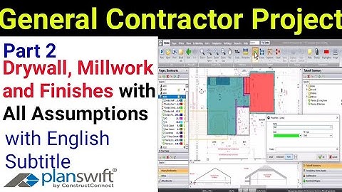 Drywall,Millwork and finishes Quantity Takeoff||G.C Live Project Part-2||Planswift