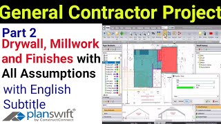 Drywall, Millwork & Finishes Quantity Takeoff | PlanSwift G.C. Live Project