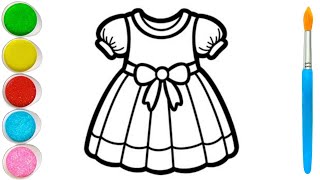 Drawing and coloring Baby Dresses for children