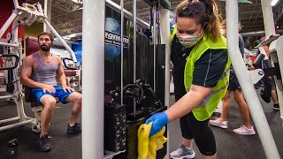 California family fitness in roseville reopens friday, june 12, 2020,
with some changes including more hand sanitizer, spaced out equipment
and a midday deep...