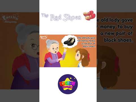 The Red Shoes - Fairy tale - English Stories (Reading Books) #shorts