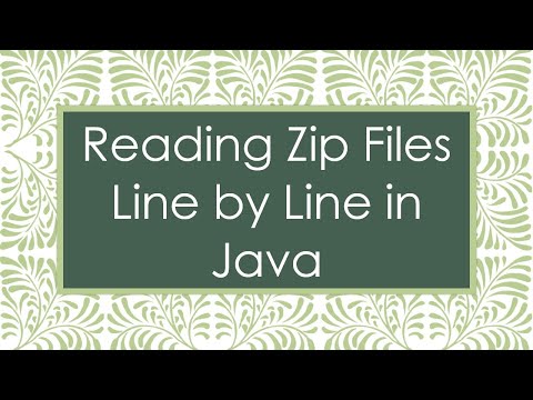 Reading Zip Files Line by Line in Java