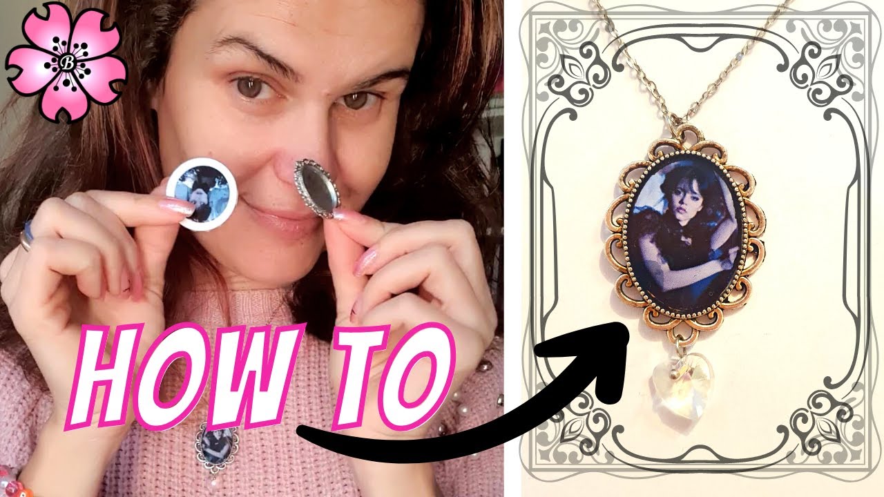 Collana di Mercoledì Addams con la resina UV #howto #comesifa