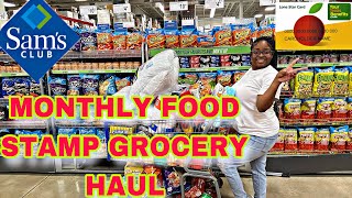 SAM’S CLUB FOOD STAMP SHOPPING HAUL | RESTOCKING ON GROCERIES AND HOUSEHOLD ITEMS